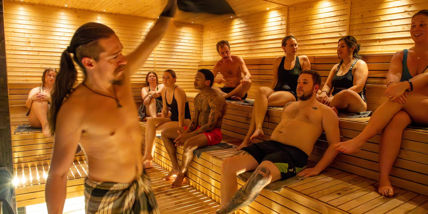 Bastusittning på relaxavdelning